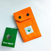 Orange cotton phone wallet